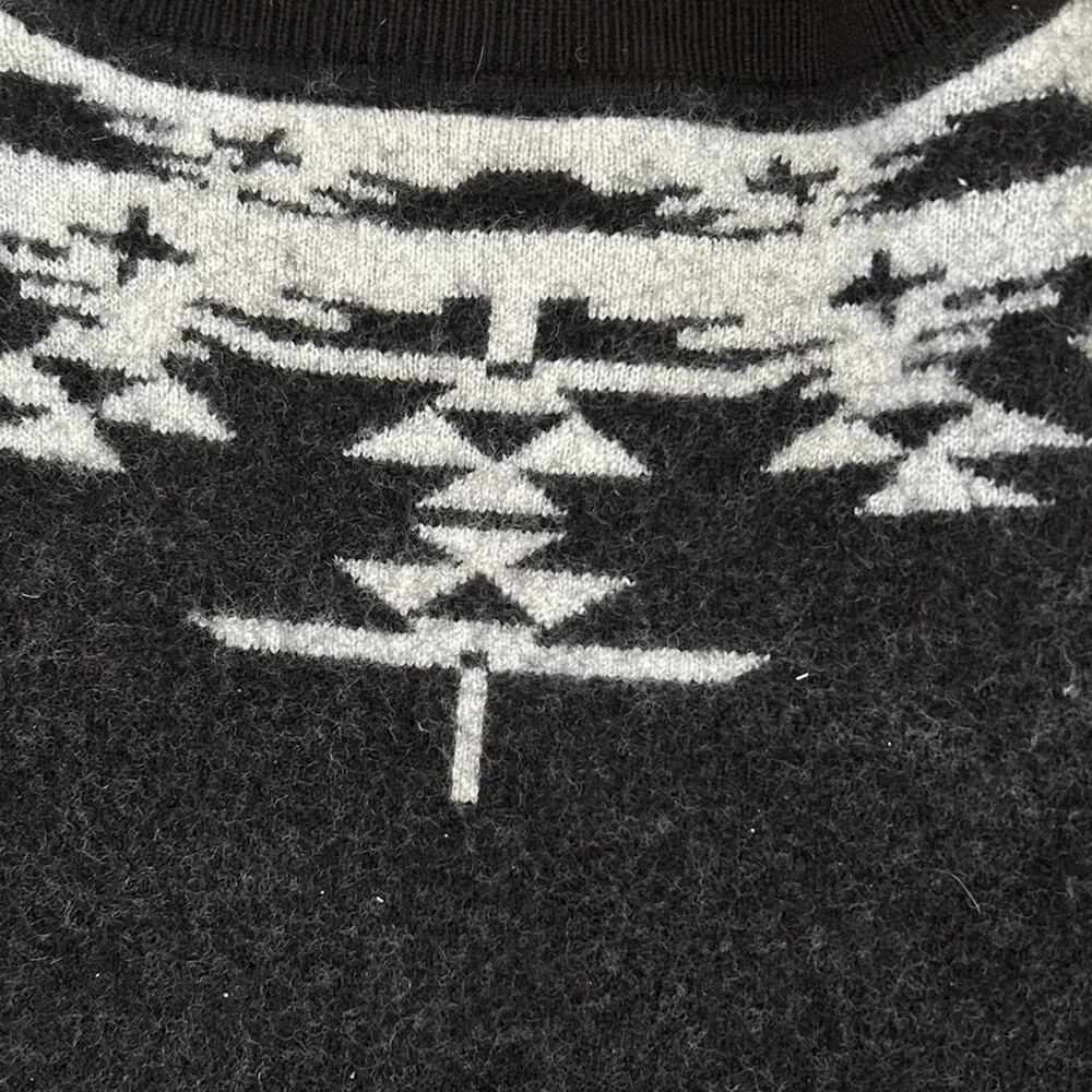 Marcelo Burlon Heumules Black Wool Nordic Print Sweater Size Large (Felted) - Picture 7 of 8